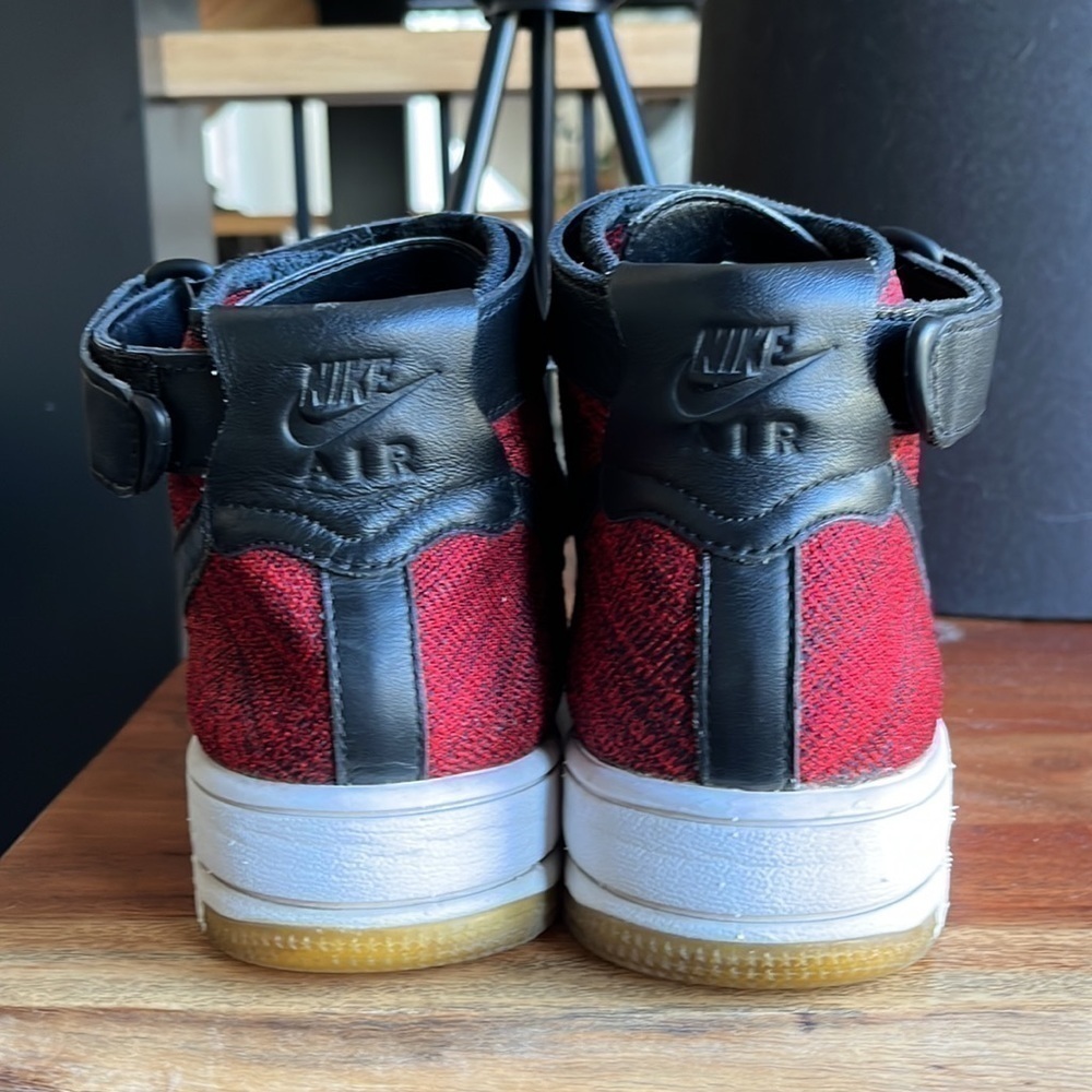 Nike flyknit airforce 1 mid ultra university red/black - Picture 2 of 7